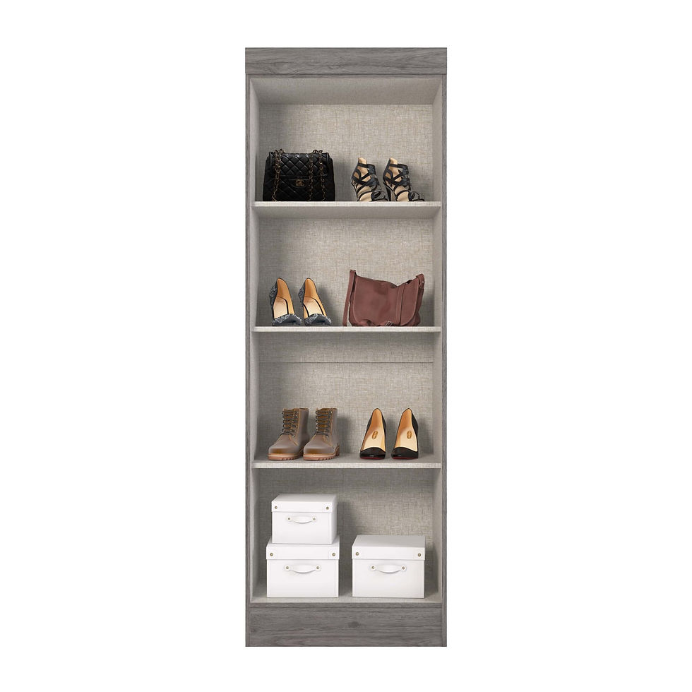 Miniatura: Armario 568 gris con gabinete de almacenamiento, 2 puertas y 3 repisas