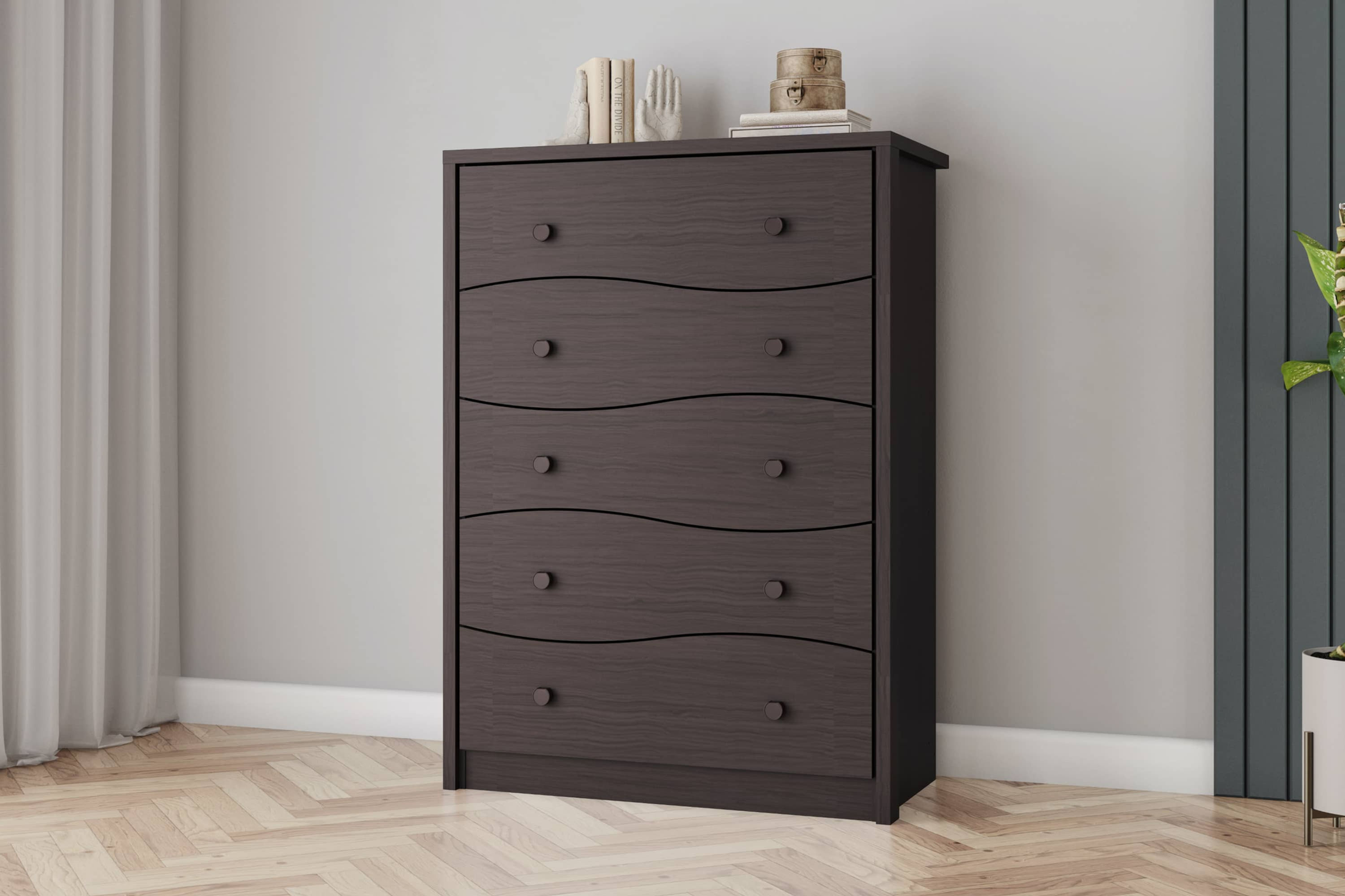 Cajonera de 5 cajones color tabaco