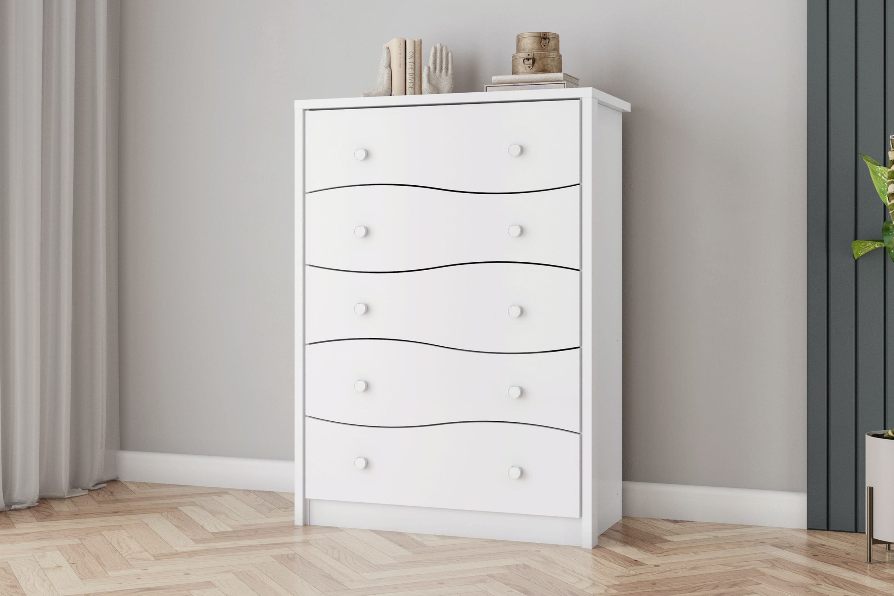 Cajonera de 5 cajones color blanco