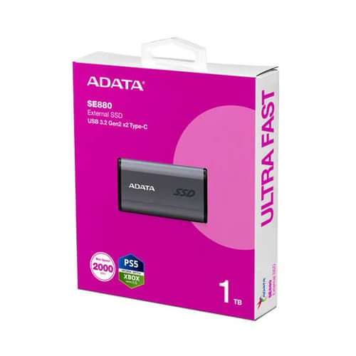 Thumbnail: Adata SE880 1TB Titanium Gray External SSD (AELI-SE880-1TCGY)  
