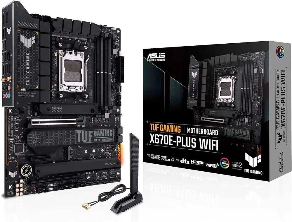 ASUS TUF Gaming X670E-PLUS WiFi AMD Ryzen AM5 ATX DDR5 Motherboard

