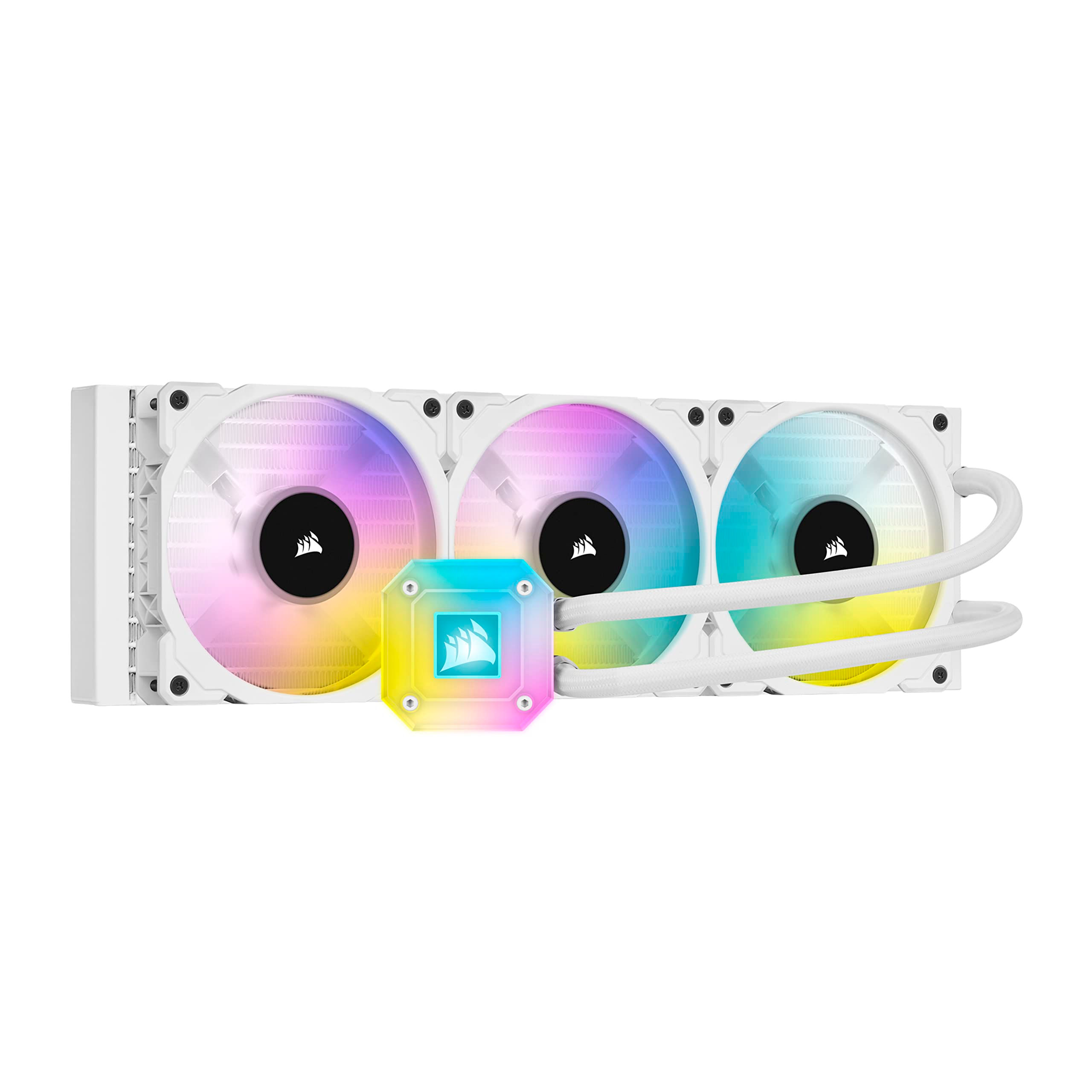 CORSAIR iCUE H150i Elite CAPELLIX XT Liquid CPU Cooler - White - AF120 RGB Elite