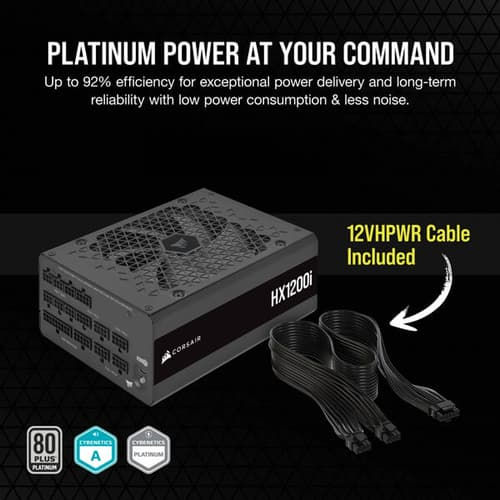 Thumbnail: Corsair HX1200i 1200 Watt ATX 3.0 80 Plus Platinum SMPS / Power supply 

