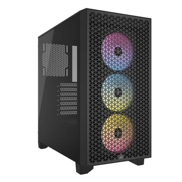 CORSAIR 3000D RGB Airflow Mid-Tower PC Case - Black