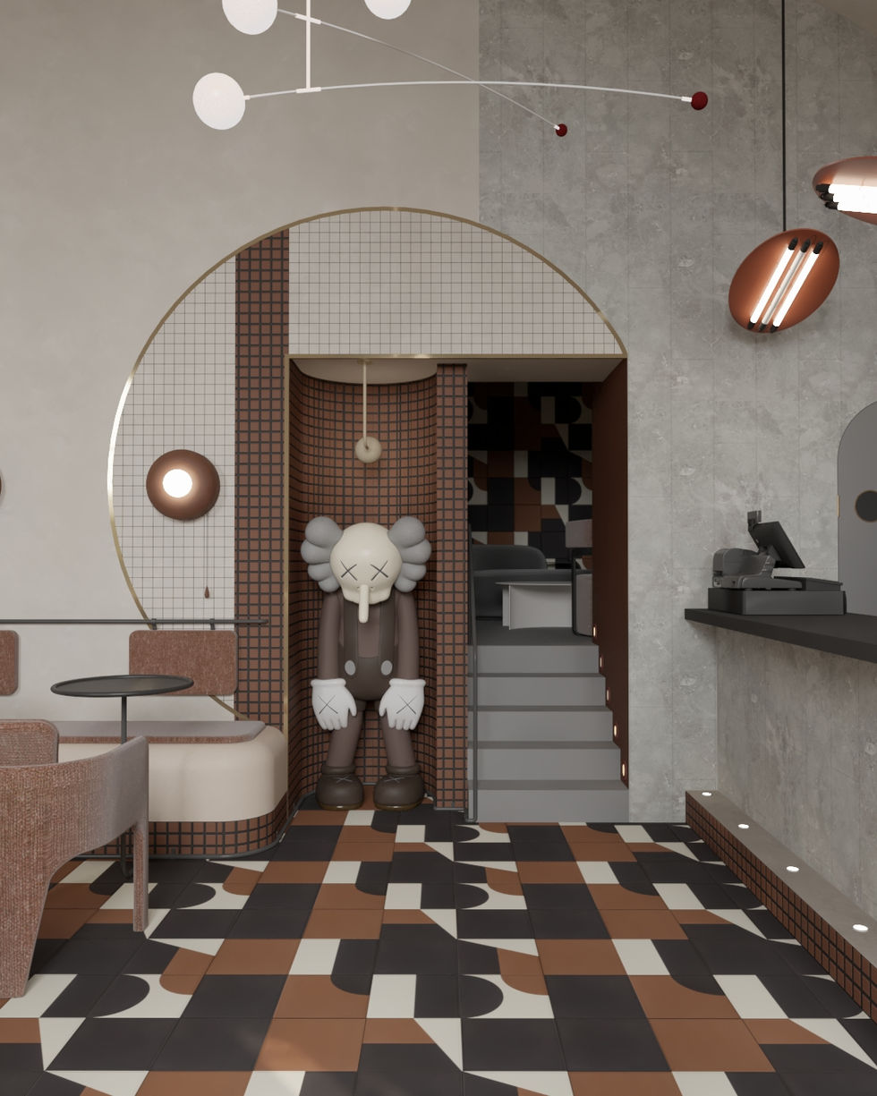 projekt kawiarni wizualizacja architekt wnętrz wrocław