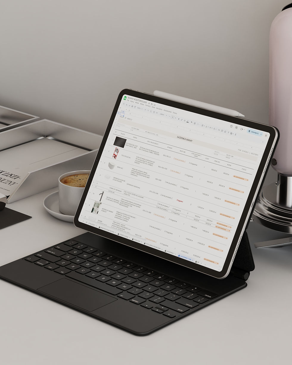 Miniatura: Profesjonalny arkusz Excel „Kosztorys WYKOŃCZENIA wnętrza”