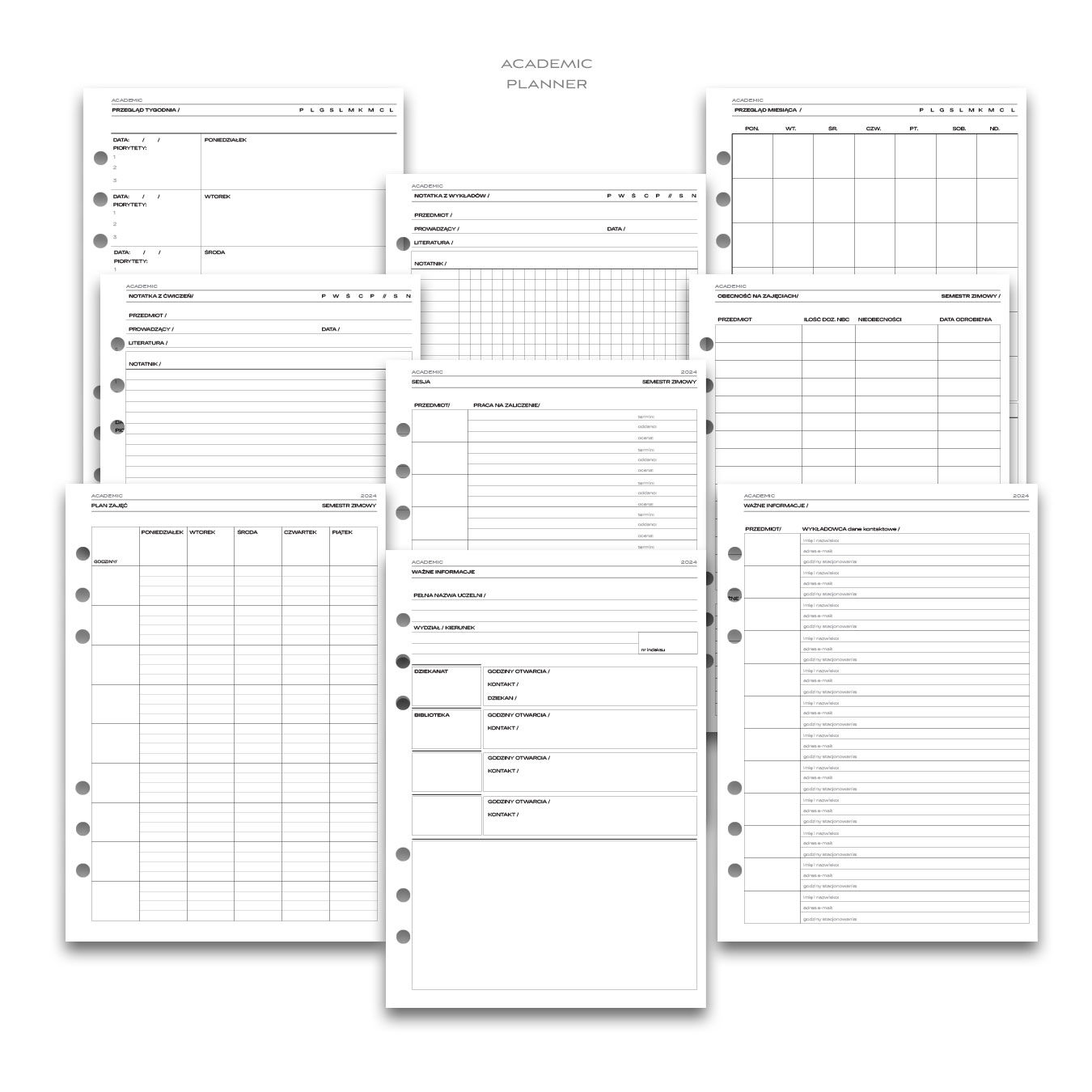 Wkład - planner akademicki /dla studenta