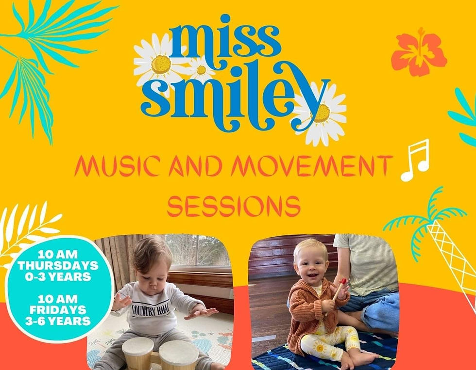 Miss Smiley Music 3-6 year olds Fridays
