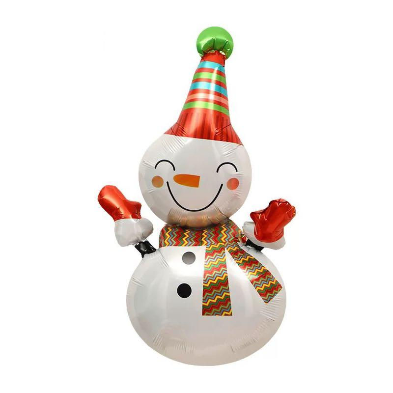 鋁膜氣球/聖誕氣球/氦氣球/大形/聖誕佈置 巨型鋁膜氣球 - Merry Christmas 聖誕開心雪人 MAS-XL05
