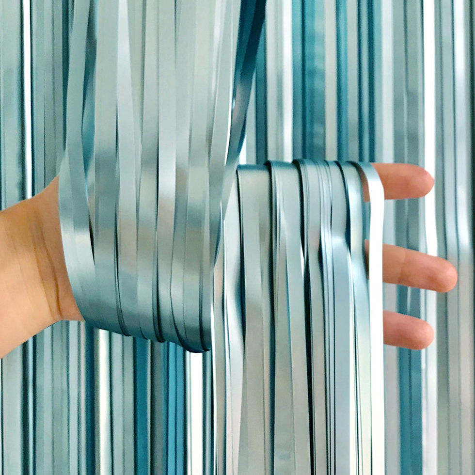 縮圖：派對用品/佈置裝飾/背景牆裝飾佈置 Matte Fringe Curtains 霧面啞光流蘇窗簾雨絲