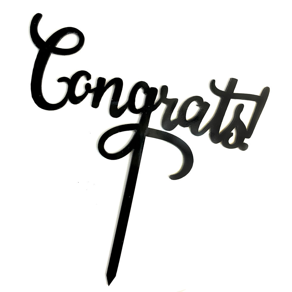 縮圖：亞克力蛋糕插牌 - 畢業系列 / 慶祝系列 - Congrats！