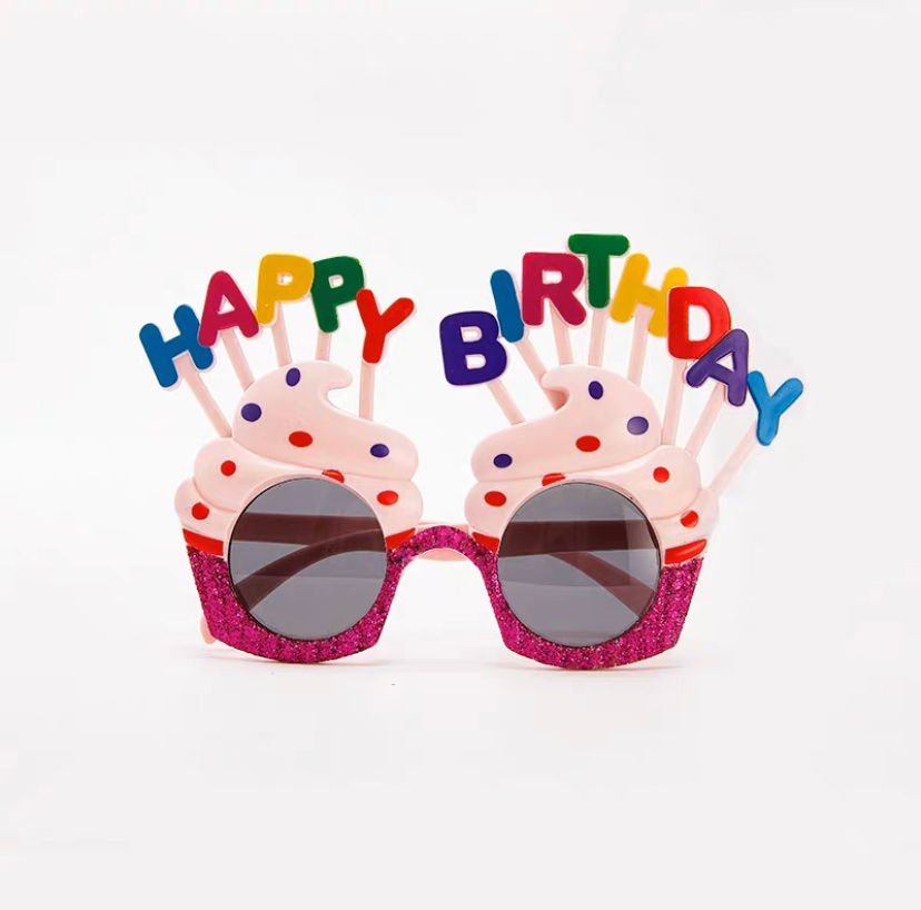 縮圖：派對用品の影相道具 - 派對眼鏡 Party Glasses - 生日蛋糕 Happy Birthday