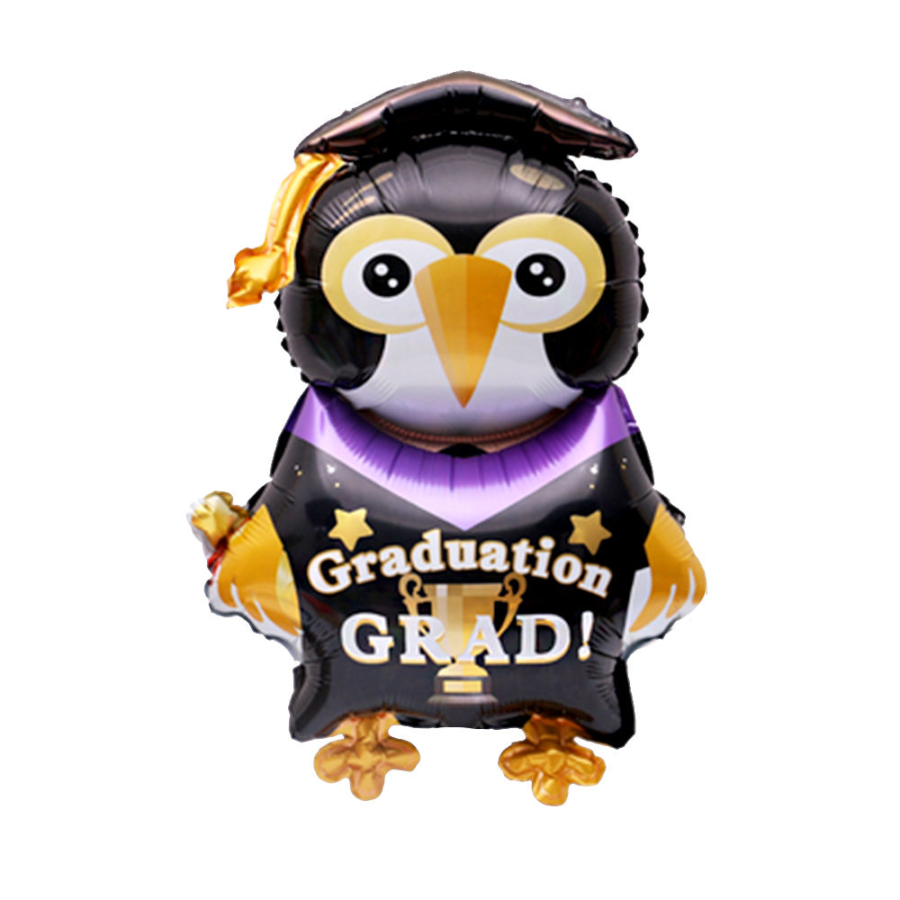 鋁膜氣球/大形/畢業 - Graduation GRAD！畢業袍啄木鳥博士