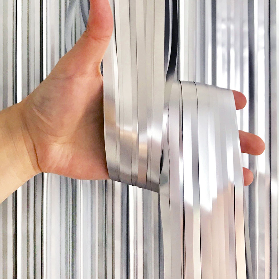 縮圖：派對用品/佈置裝飾/背景牆裝飾佈置 Matte Fringe Curtains 霧面啞光流蘇窗簾雨絲