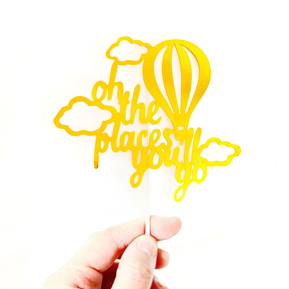 蛋糕插牌 - oh the places you'll go