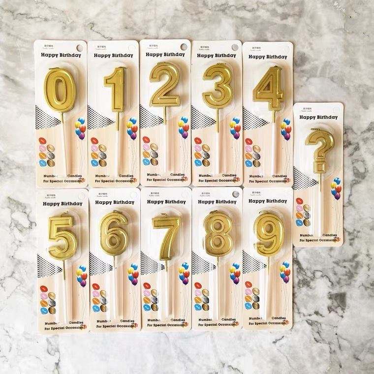 縮圖：蛋糕蠟燭 - 數字蠟燭 金色貴族