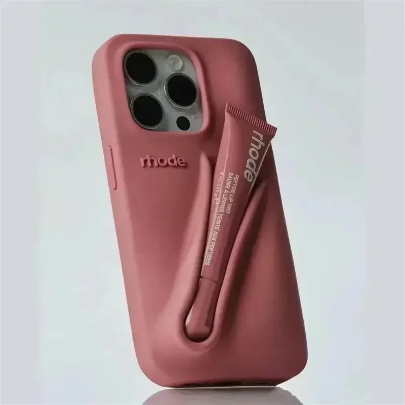 Thumbnail: New Rhode DIY Lipstick Soft Silicone Case for iPhone