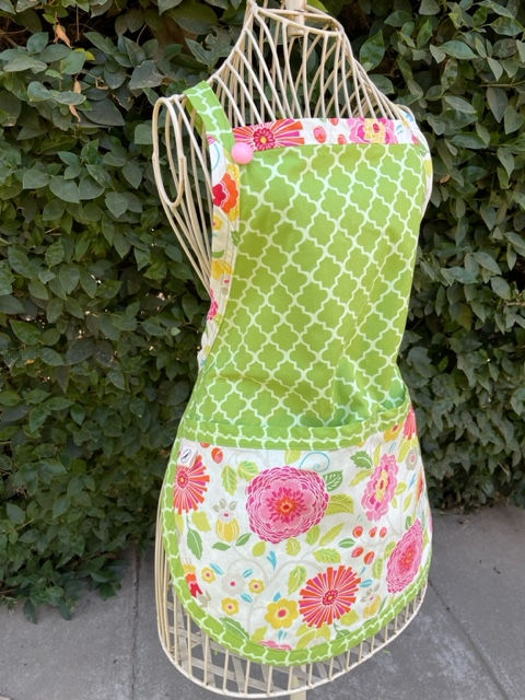 Green Flower Apron
