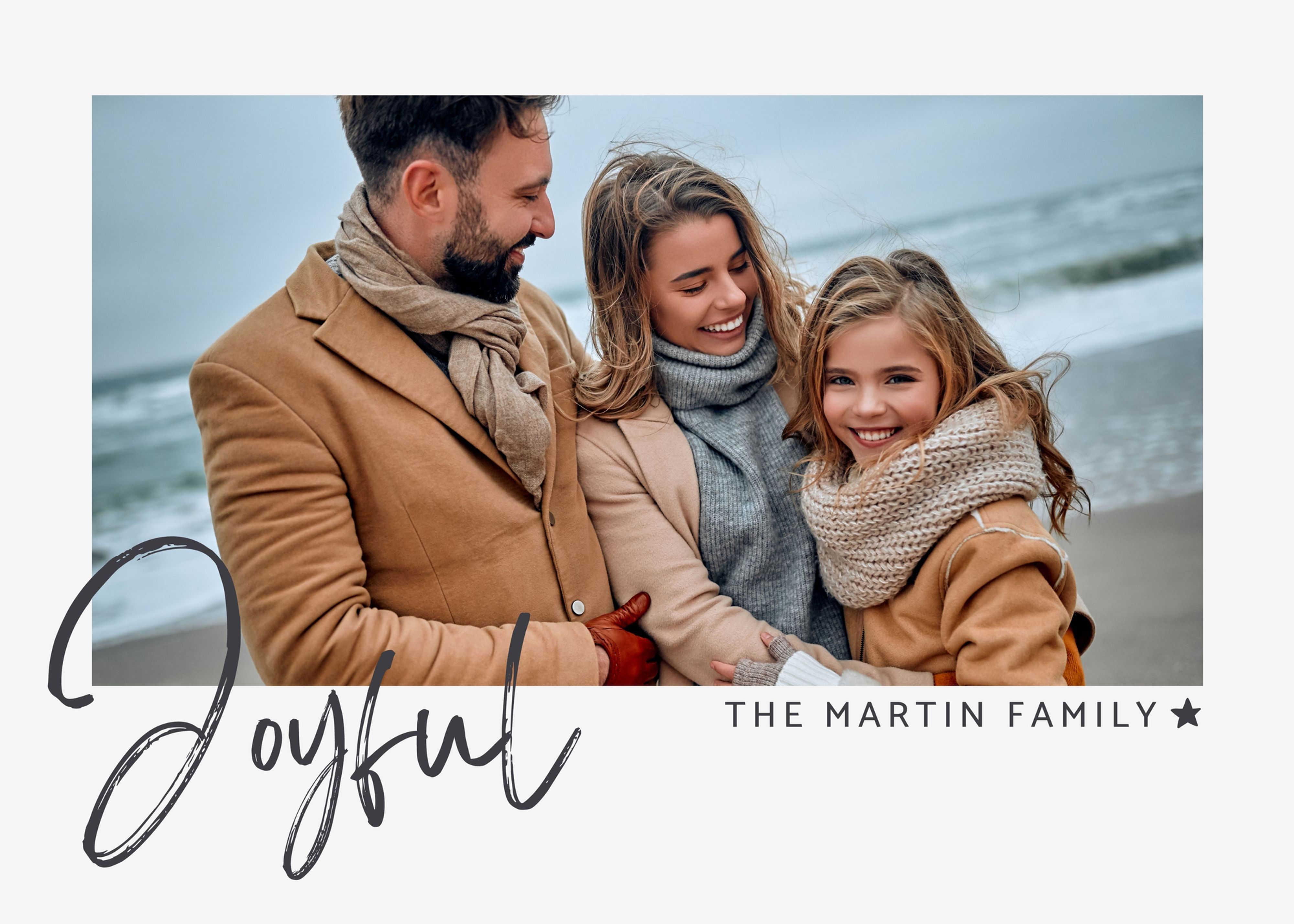 Joyful Personalized Christmas Cards 10/qty.