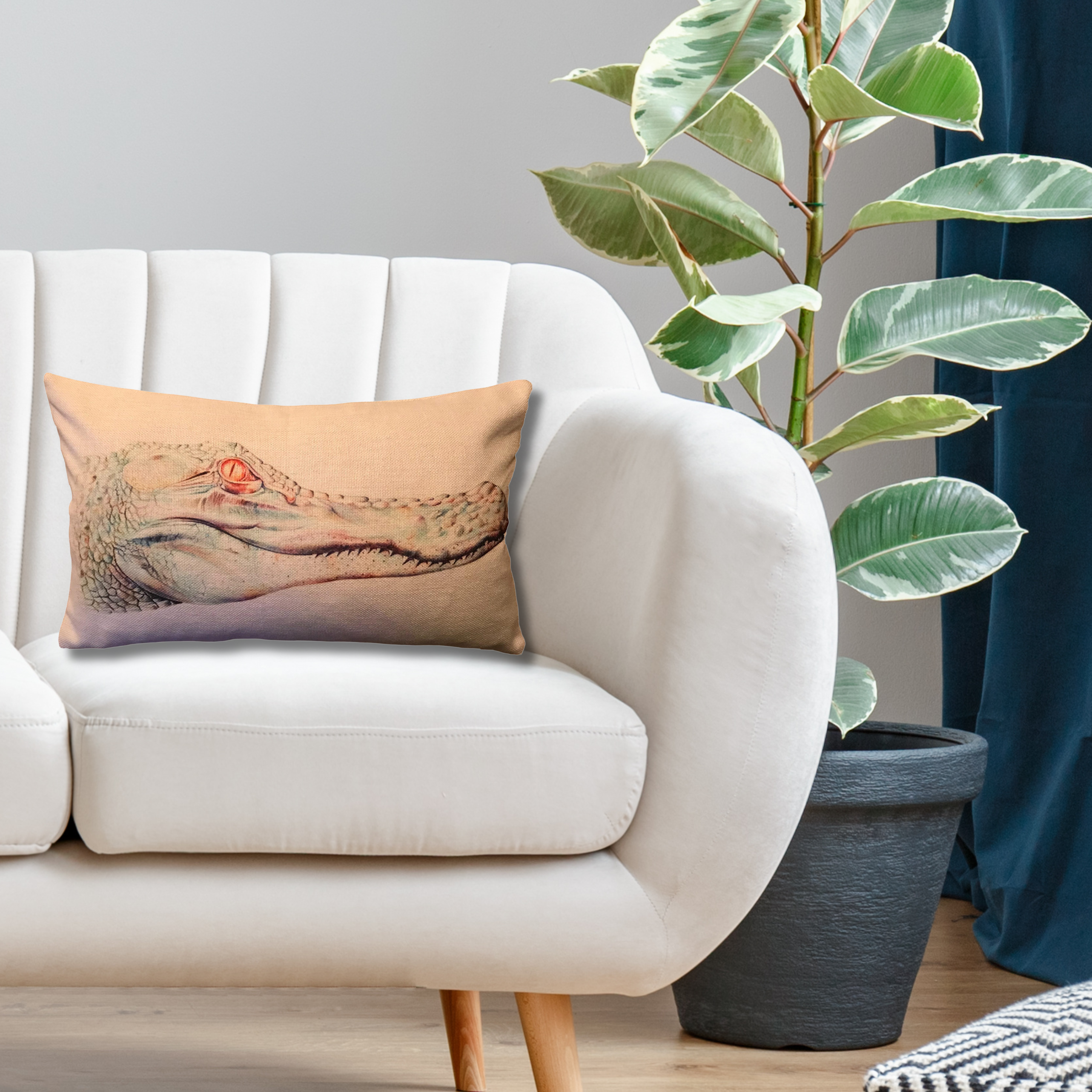 Funda de almohada de cocodrilo 11 'X 19 "