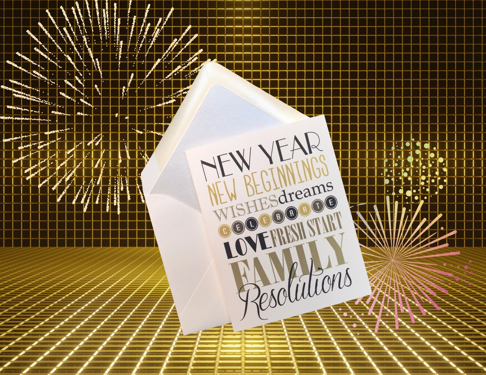 Happy New Year Cards Box of 8