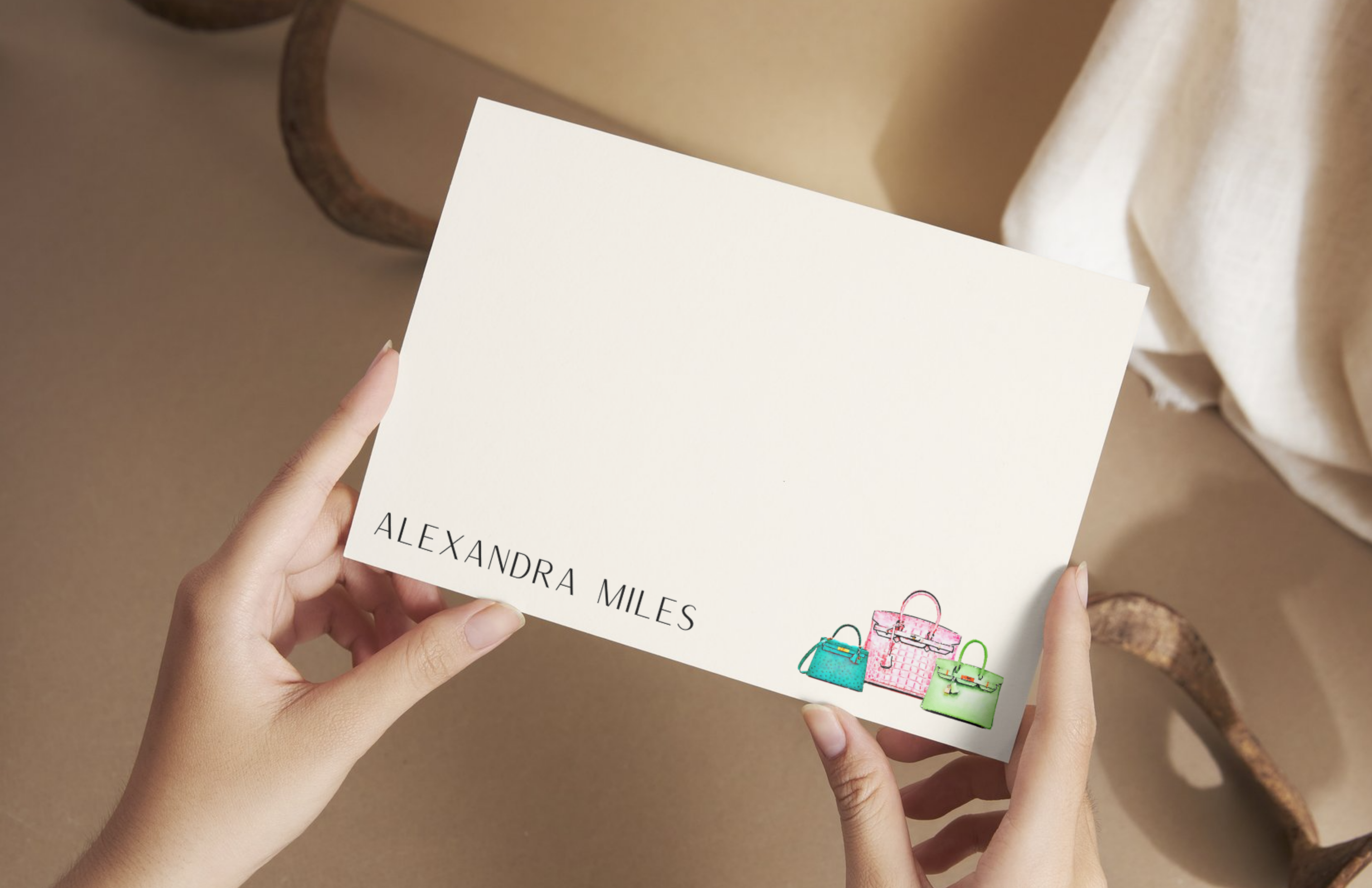 Handbags Personalized Note Cards
