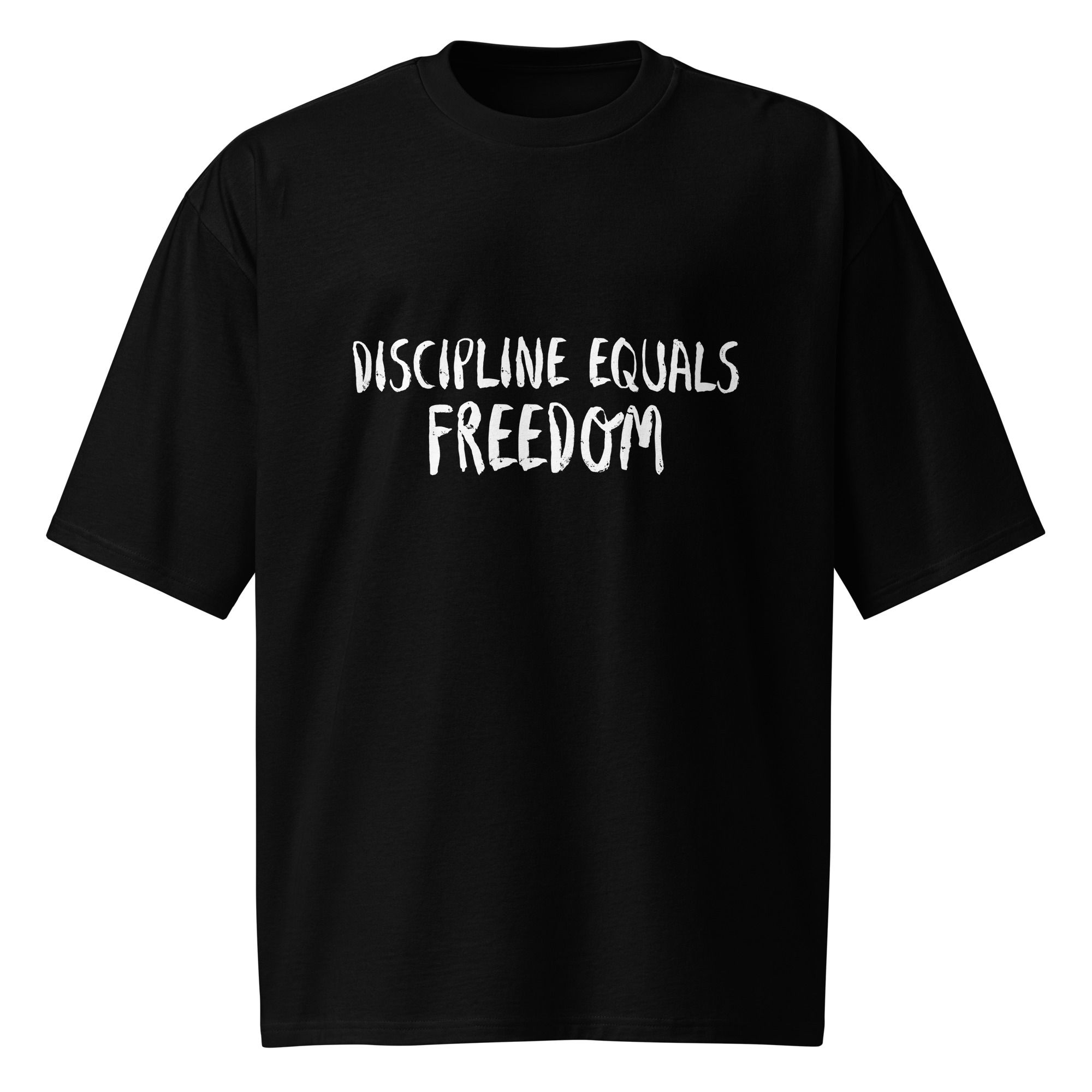 Oversized heavyweight t-shirt: Discipline Equals Freedom