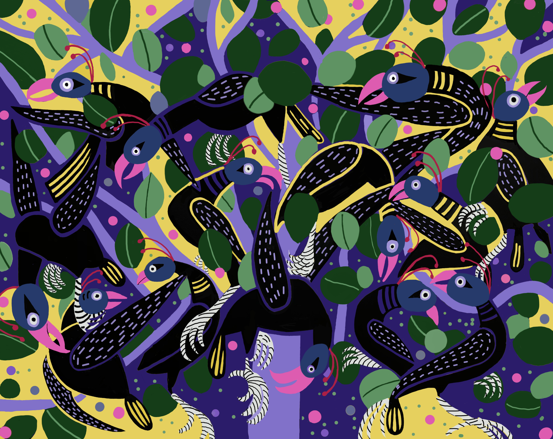 Print " La danse des oiseaux" V1