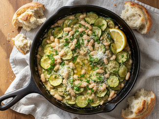 Creamy Zucchini and Cannellini Beans 