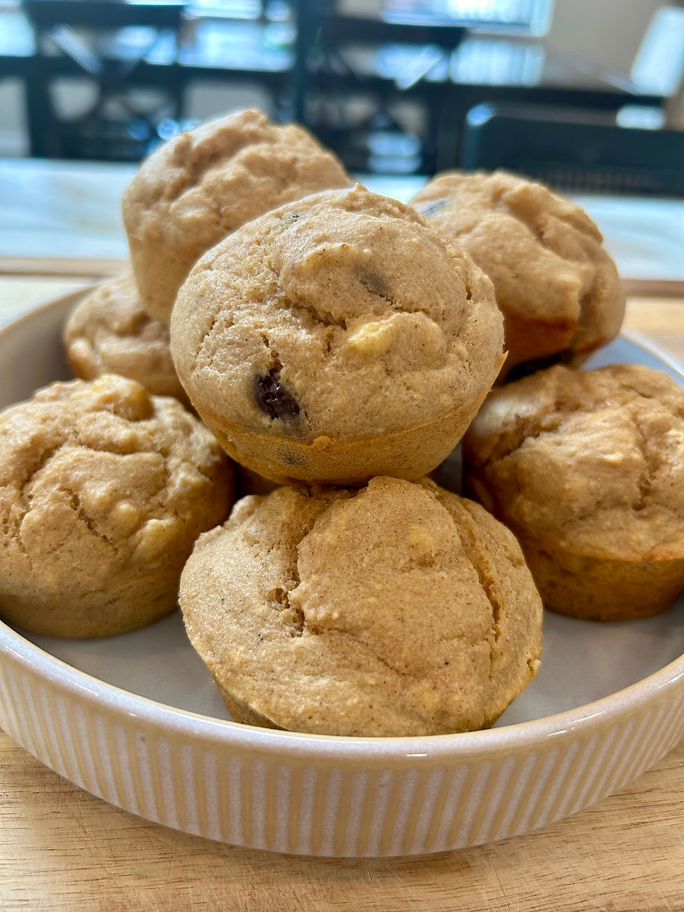 Double Protein Vanilla Banana Chocolate Chip Muffins Recipe