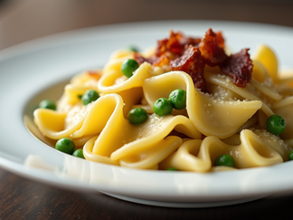 20 Minute Creamy Pea and Pancetta Farfalle Pasta Recipe for a Cozy Weeknight Dinner