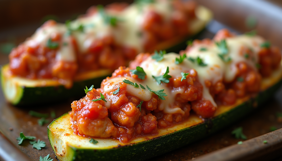 Savory Chicken Parm Zucchini Boats Recipe for a Cozy Weeknight Dinner