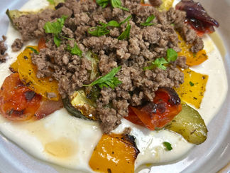 High-Protein Mediterranean Beef Platter