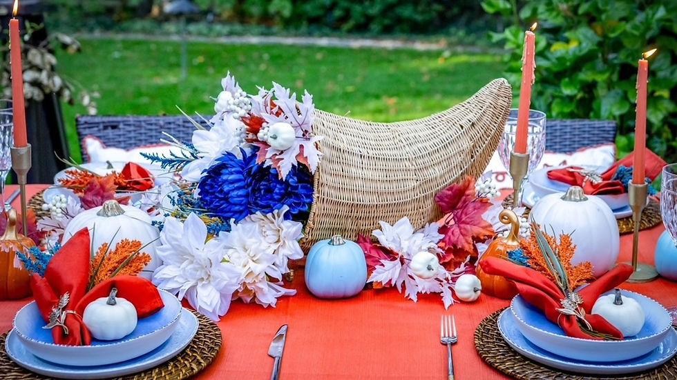 From Coast to Cornucopia: DOWAN Blue Dinnerware Transitions to Fall