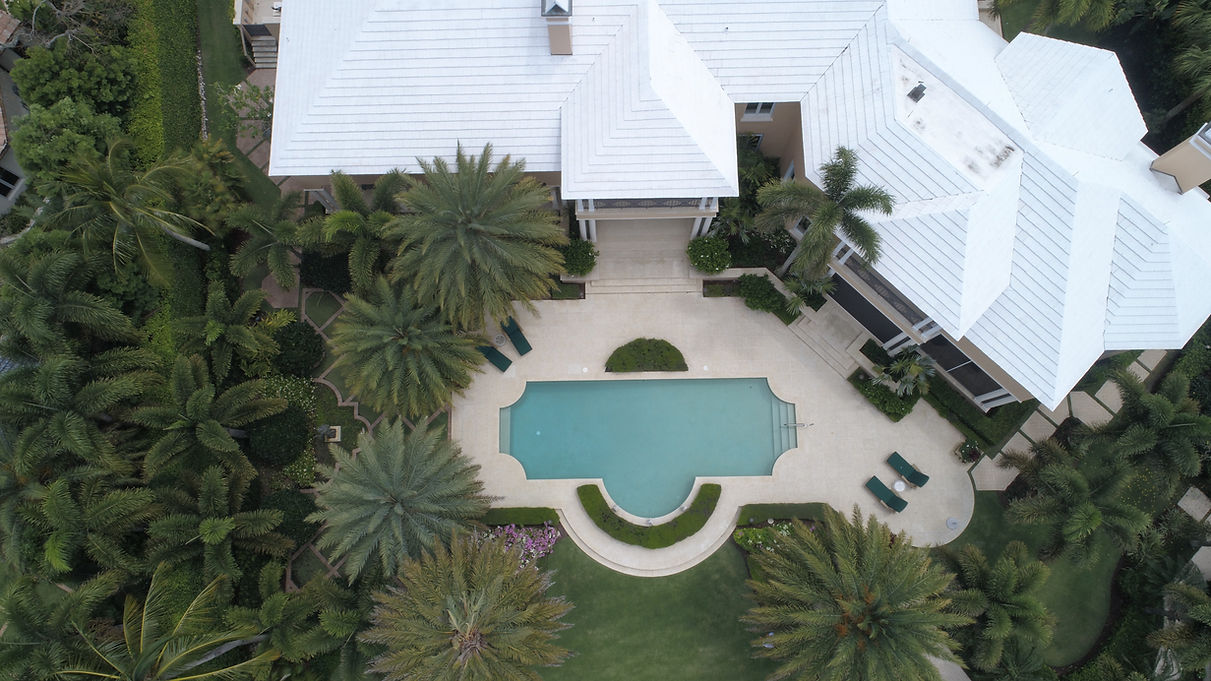 Aerial View of an Estate Home