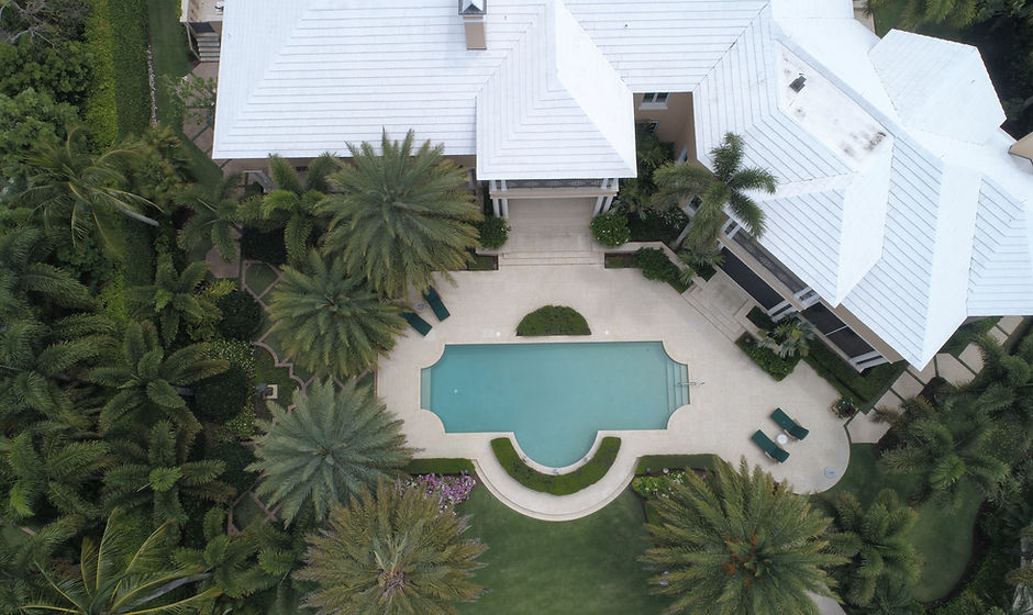 Aerial View of an Estate Home