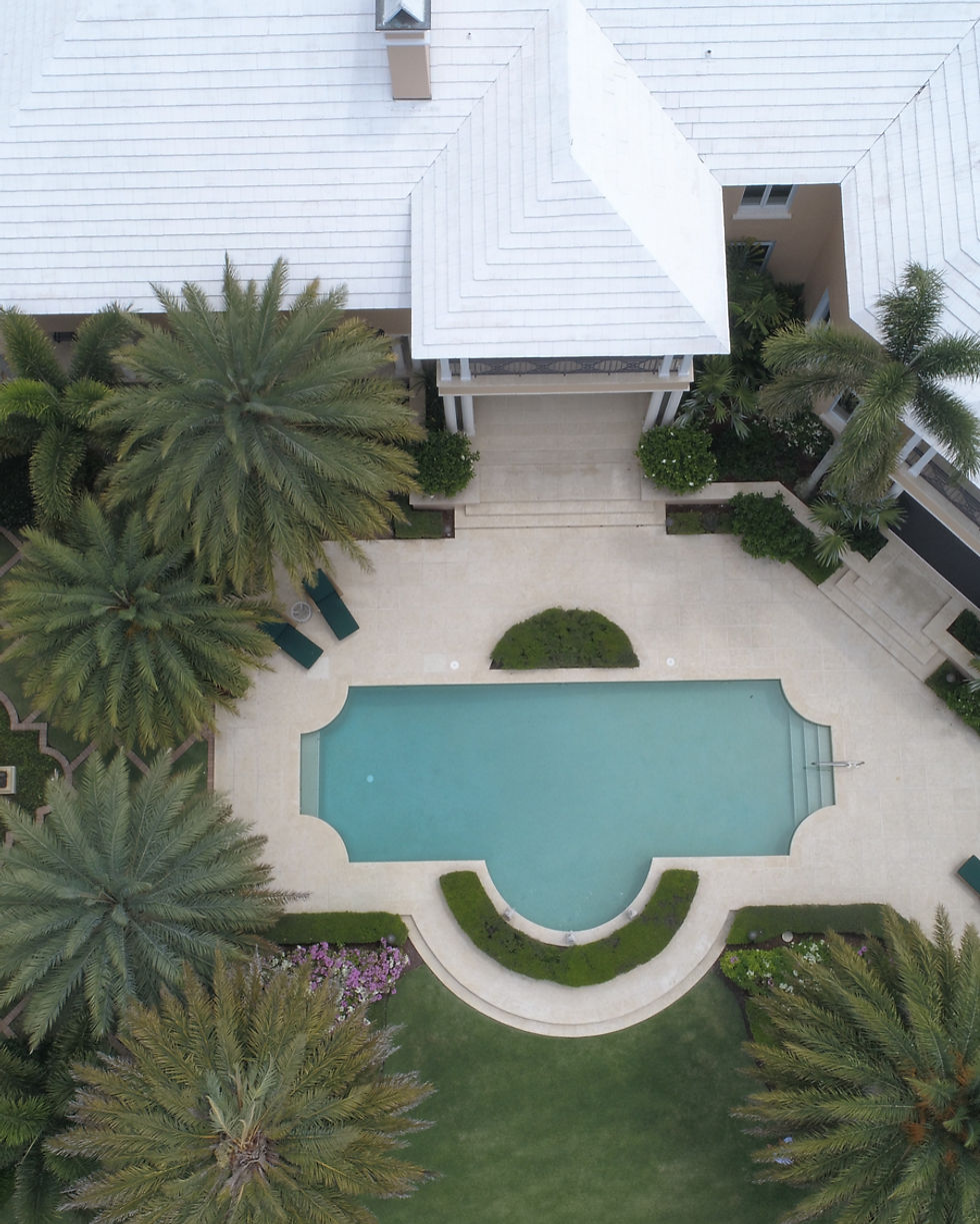 Aerial View of an Estate Home