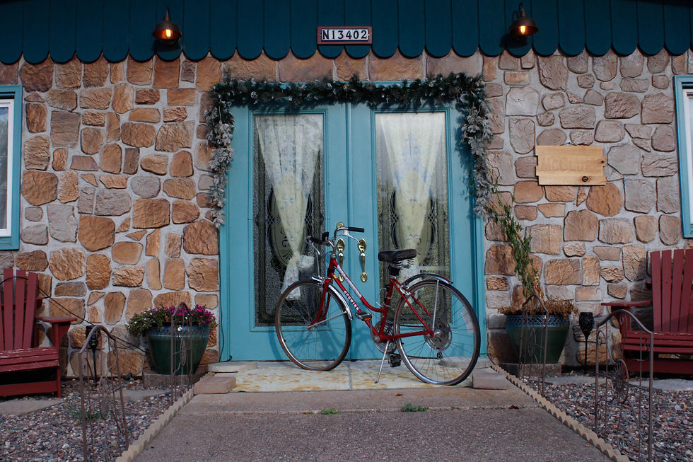 Blue Door Red Bike