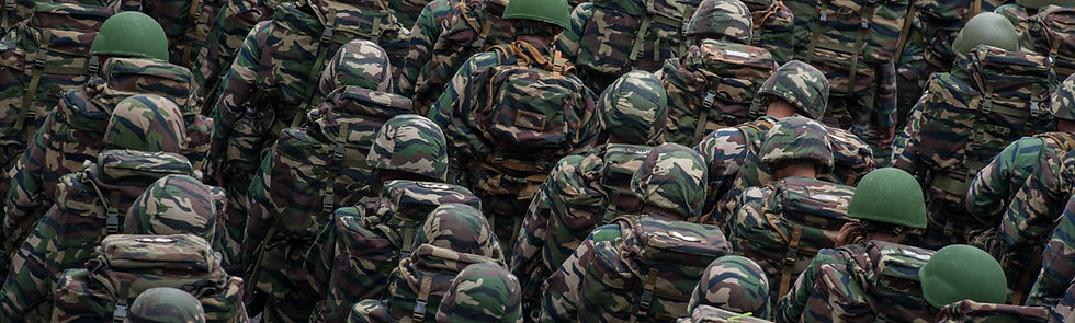 Soldados do exército na parada