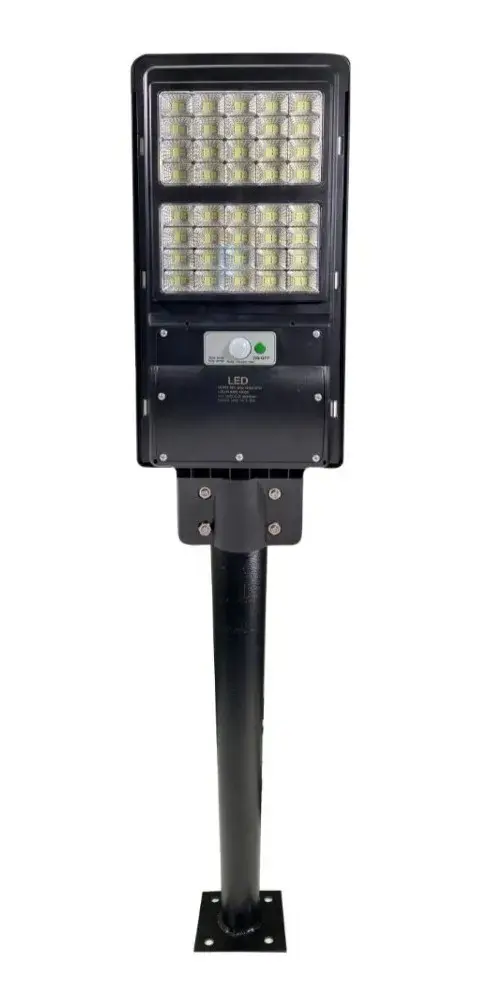 Miniatura: Suporte Braço Luminária Solar Poste Parede 45 cm Preto c/ Parafusos