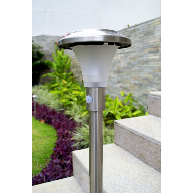 Miniatura: Kit com 4 Postes Solares Inox 70 cm com Sensor de Presença
