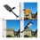 Miniatura: Suporte Braço Luminária Solar Poste Parede 45 cm Preto c/ Parafusos