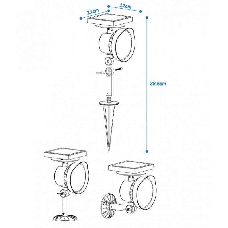 Miniatura: Kit com 6 Luminárias Solares Spot 1 W