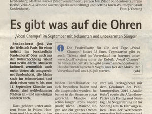 "Es gibt was auf die Ohren" (WN zum Vocal Champs Contest | 29.06.22)