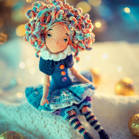 This doll was made at the end of the year and carries the atmosphere of the holidays and a sense of magical anticipation.