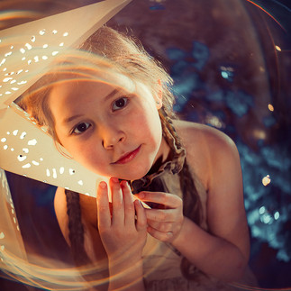 New year's portrait photoshoot for a girl