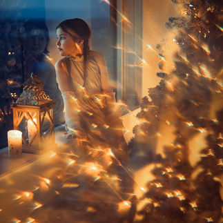 beautiful photoshoot for girl in Toronto. New year's mood home photoshoot.