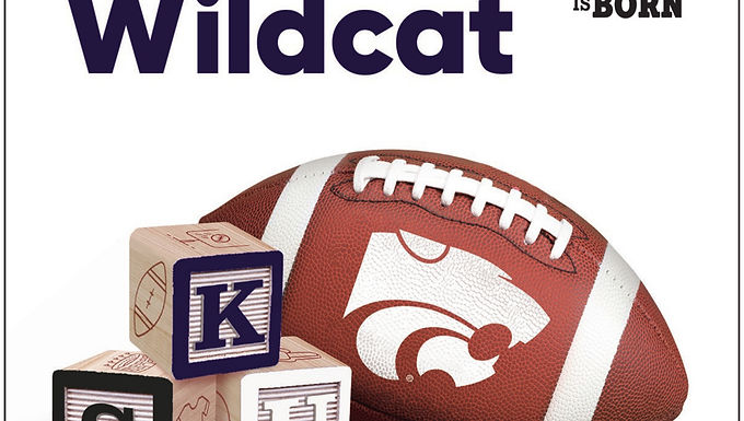 Baby Wildcat Kansas State University football board book for babies and toddlers from A Fan Is Born.

