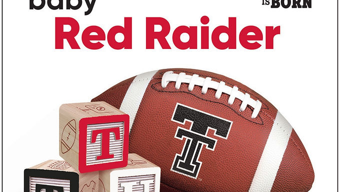 Baby Red Raider Texas Tech University football board book for babies and toddlers from A Fan Is Born.