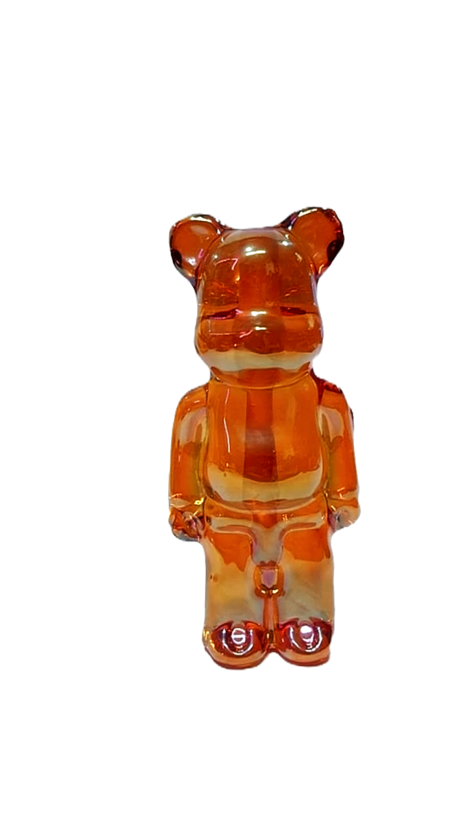 Pipa Vidrio Oso Naranja